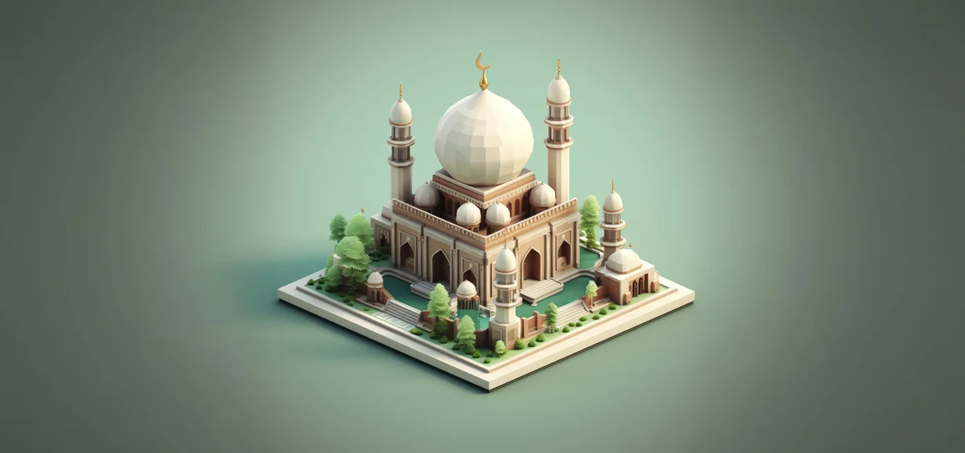 تصميم مسجد ثلاثي الأبعاد